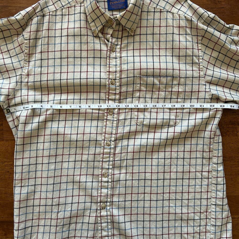 Pendleton men’s size large button-down plaid rustic casual shirt - Picture 5 of 8